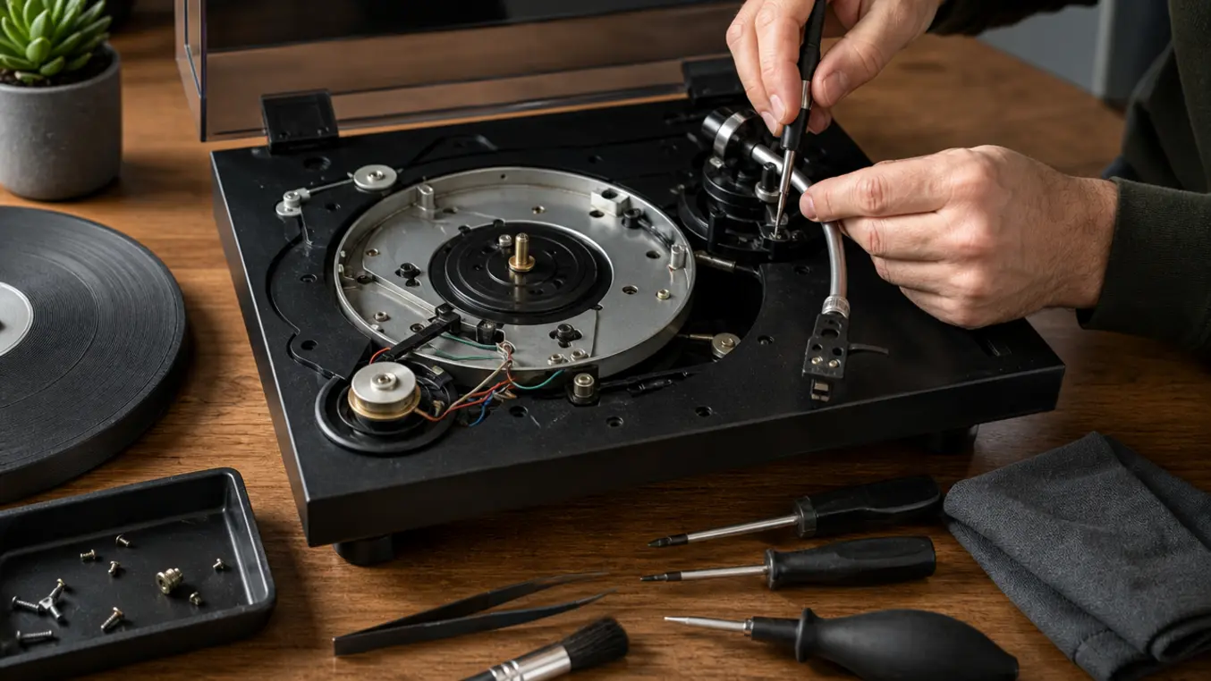 Plattenspieler reparieren