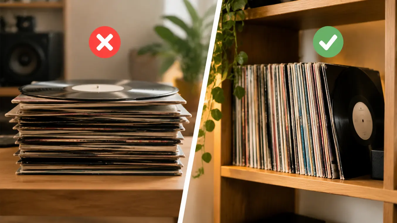 Schallplatten horizontal oder vertikal lagern?